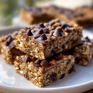 Homemade no-bake granola bars with nuts and dried fruit