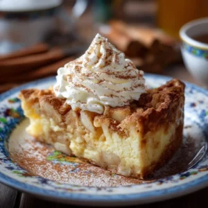 Keto Apple Cottage Cheese Bake topped with crunchy nuts and spices