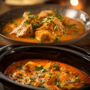 Delicious Keto Butter Chicken dish garnished with herbs