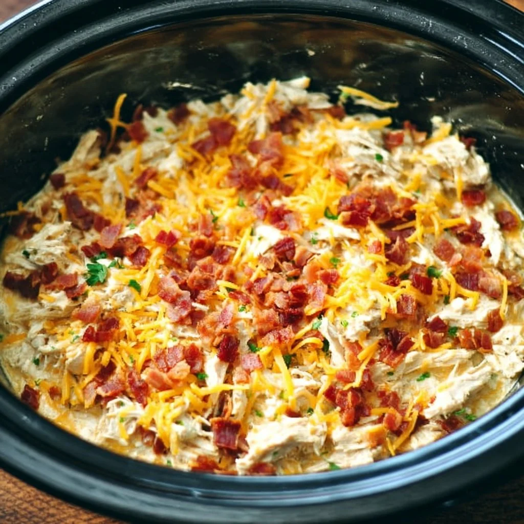 Creamy Keto Crack Chicken cooked in a Crock Pot