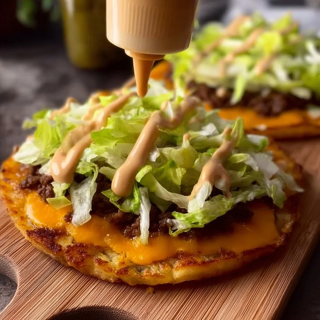 Low Carb Big Mac burger with lettuce instead of buns