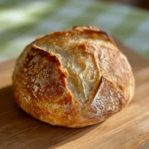 Homemade sourdough mini loaf fresh out of the oven