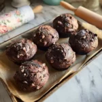 Delicious triple chocolate mini loaves ready to be served
