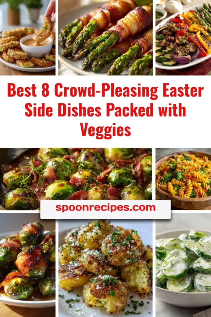 Colorful veggie Easter side dishes for a festive meal.