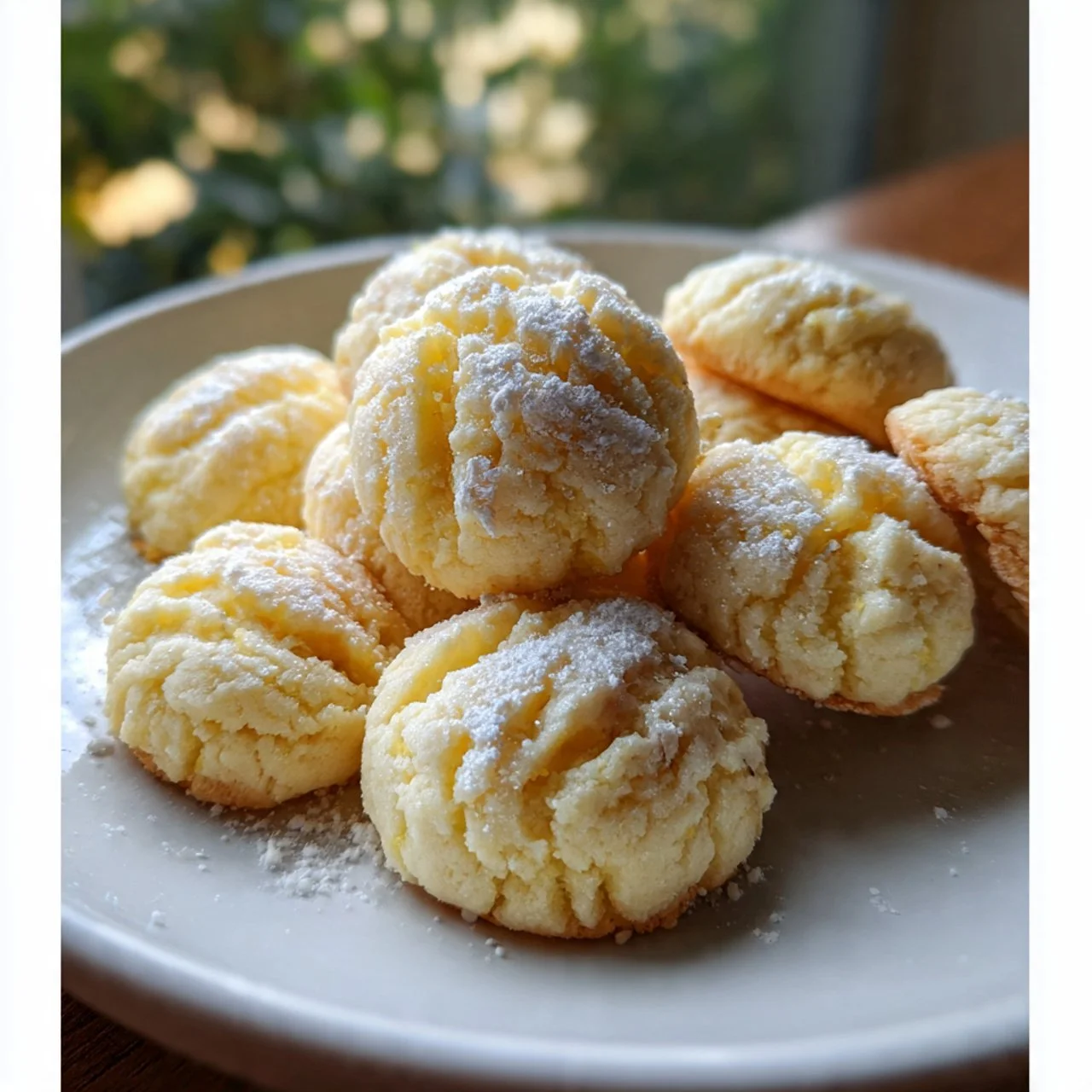 Freshly baked condensed milk cookies on a plate
