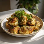 Cottage Cheese Parmesan Firecracker Chicken cooked in a cozy skillet