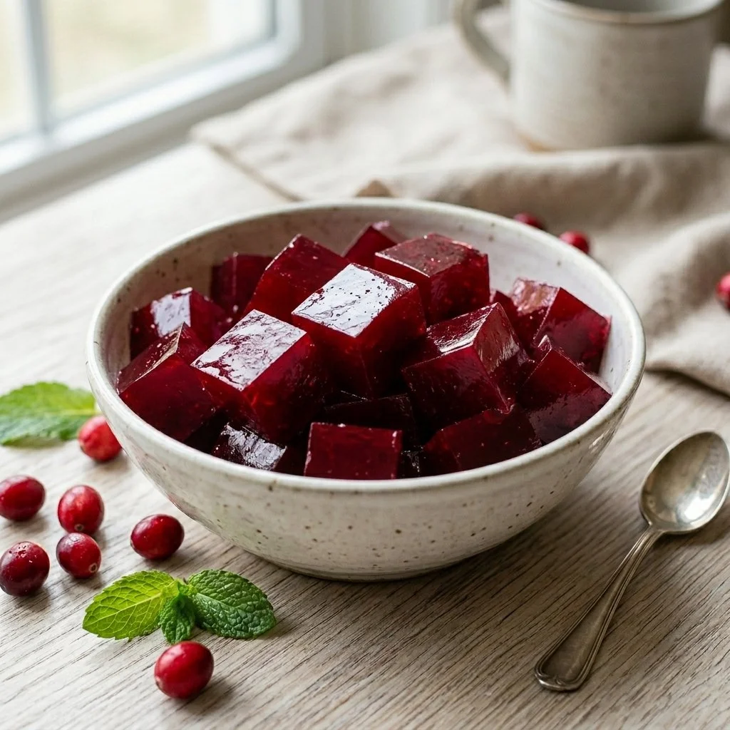 Cranberry gummies for a healthy diet and tasty gelatin supplement