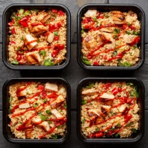 Bowl of easy cauliflower rice garnished with fresh herbs