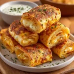 Delicious cheesy garlic wraps with butter for comfort food