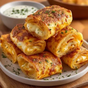 Delicious cheesy garlic wraps with butter for comfort food