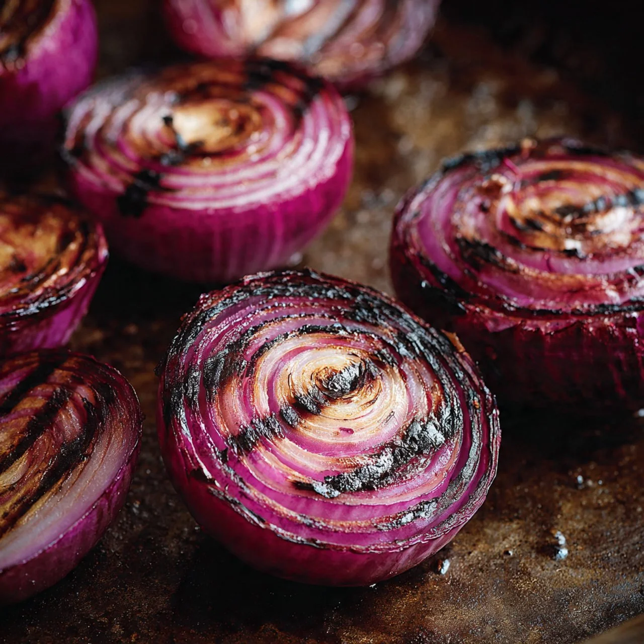 Deliciously grilled red onions ready to enhance your meals