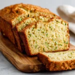 Delicious slices of easy keto zucchini bread with muffins on the side