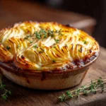 Gordon Ramsay's Cottage Pie cooking process with ingredients and finished dish