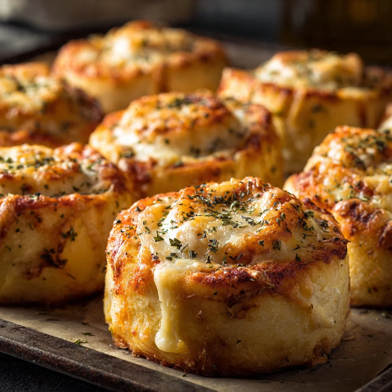 Delicious and guilt-free low-calorie pizza rolls on a plate
