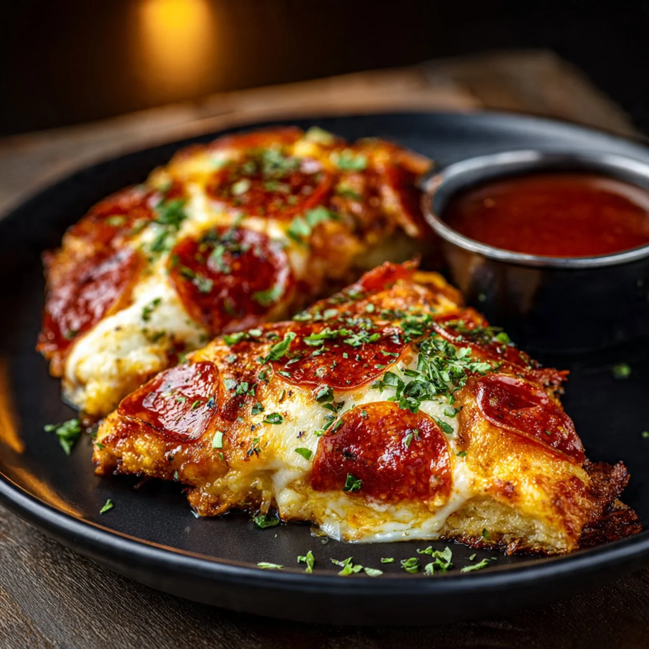 Healthy pizza bake loaded with fresh veggies and nutritious toppings