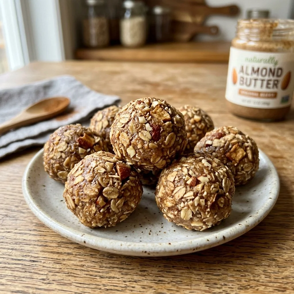 Juicy Cinnamon Apple Protein Balls for a healthy snack option