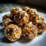 Healthy Oatmeal Raisin Energy Bites ready to eat