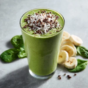 Power Protein Green Smoothie filled with leafy greens and protein-rich ingredients