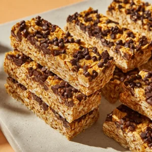 Sourdough discard granola bars with nuts and dried fruits