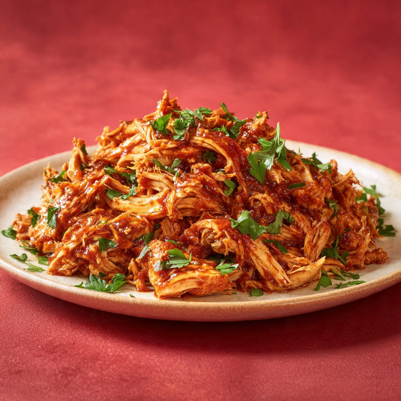 Delicious Sweet Baby Ray's Crockpot Chicken in a serving dish