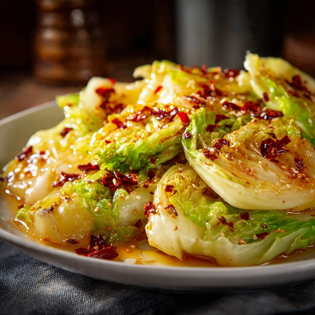 Delicious Chinese fried cabbage made with four simple ingredients