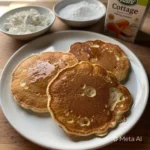 3-Ingredient Keto Cottage Cheese Pancakes served on a plate