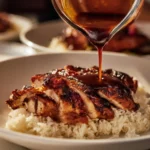 Plate of grilled teriyaki chicken inspired by Panda Express recipe