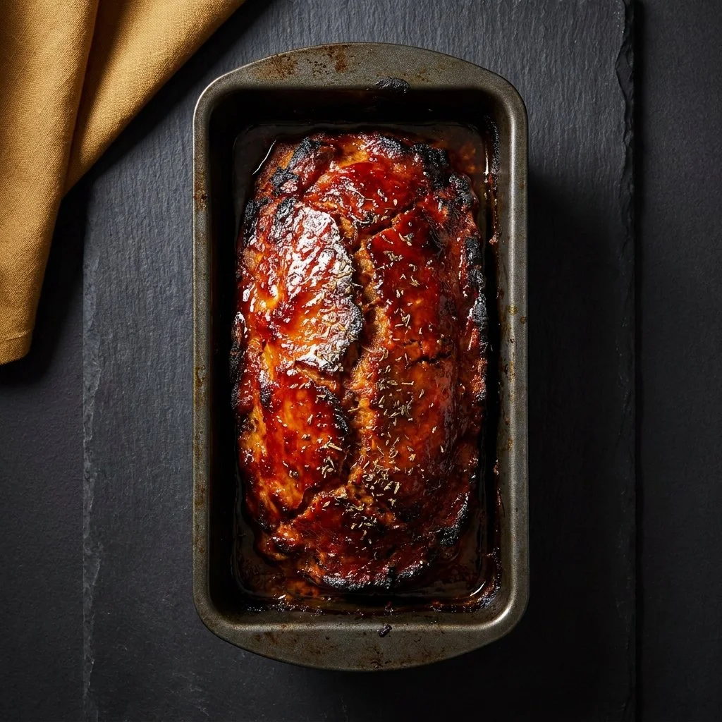 Delicious low carb, paleo, and gluten-free meatloaf on a plate