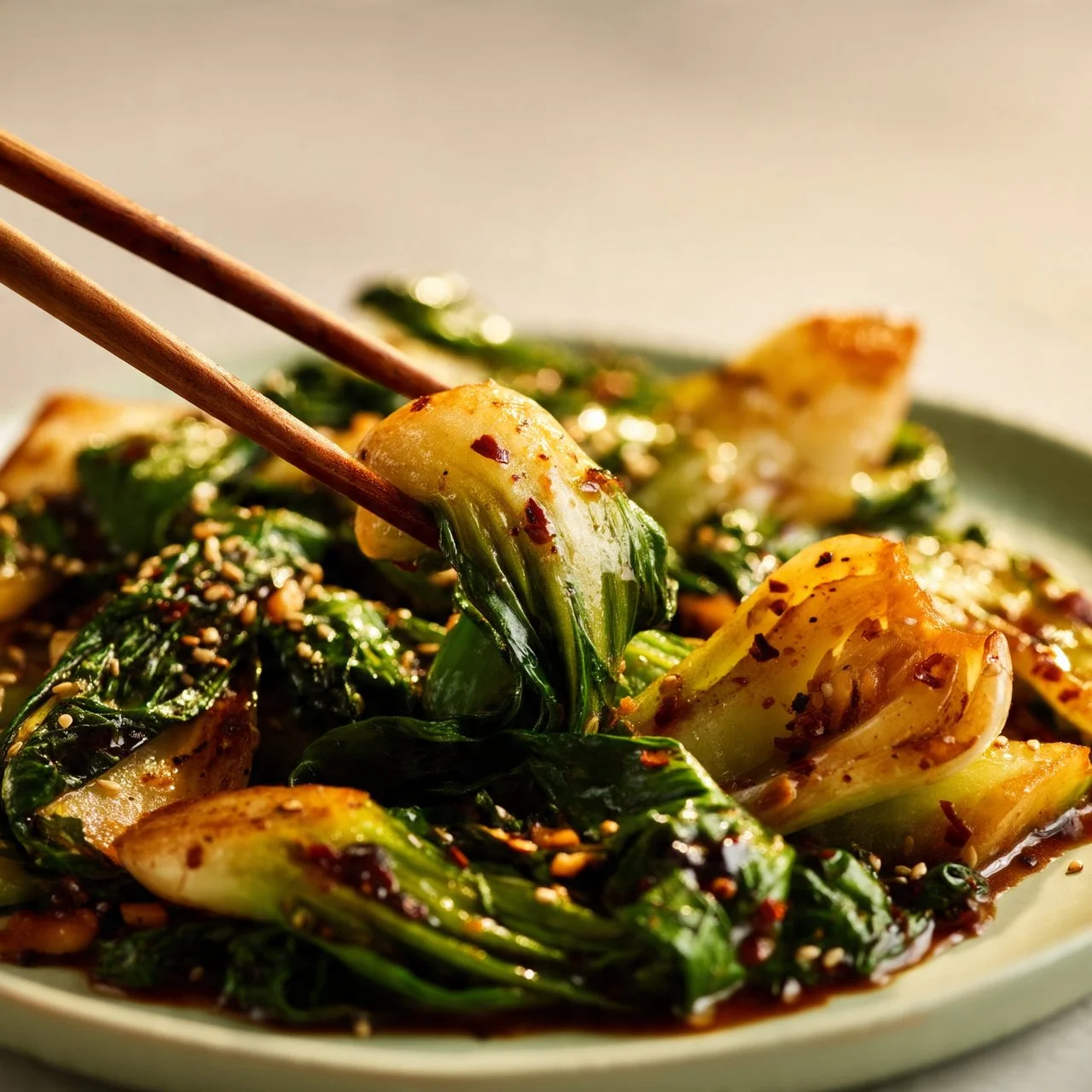 Quick Bok Choy with Garlic and Ginger