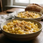 Creamy Crockpot Mac and Cheese with cottage cheese in a slow cooker