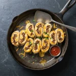 Keto Beef and Cheese Tortilla Rolls on a plate