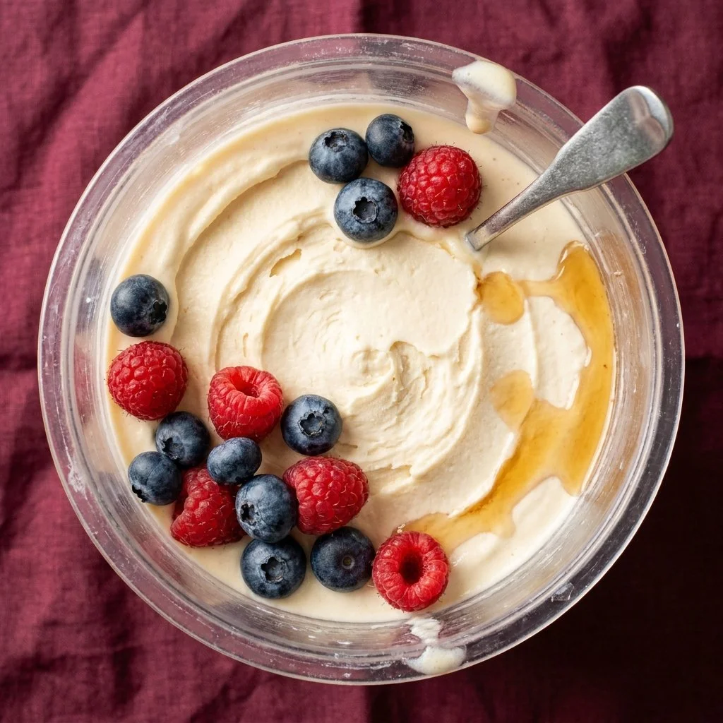 Ninja Creami protein recipe with cottage cheese, healthy and delicious snack.