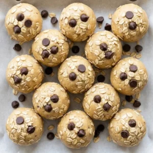 Healthy protein cookie dough balls for a nutritious snack