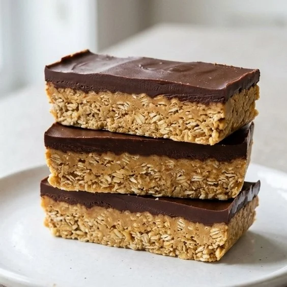 Homemade protein bars made with oats, nuts, and natural sweeteners.