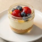 No bake cottage cheese cheesecake jars with graham cracker crust