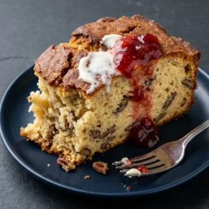 Loaf of Sweet Alabama Pecan Bread with a golden crust and pecan topping