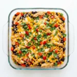 Mouthwatering Chicken Burrito Casserole with fresh ingredients and melted cheese