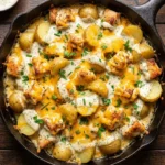 One Pan Ranch Chicken and Potatoes dish ready for a hearty meal.