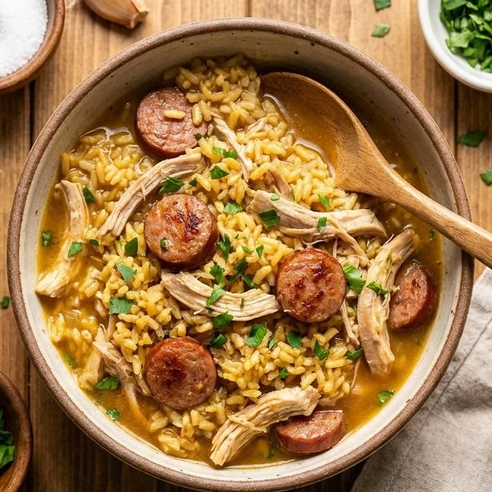 Delicious Southern Chicken Bog recipe featuring tender chicken and rice